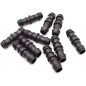 Lot de 4000 Jonction goutte à goutte 16mm. Maillon de liaison pour tuyau d'irrigation de diamètre 16 mm, noir