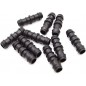 Lot de 100 Jonction goutte à goutte 16mm. Maillon de liaison pour tuyau d'irrigation de diamètre 16 mm, noir Lot de 100 Jonction goutte à goutte 16mm. Maillon de liaison pour tuyau d'irrigation de diamètre 16 mm, noir
