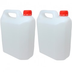 Pacote com dois tambores condensadores de ar condicionado de 10 litros. Jarras plásticas de 10 litros de qualidade alimentar par