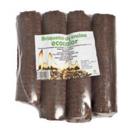 Briquettes de Bois Écologiques Chêne Vert 7 Kg – Briquettes pour Cheminée, Combustible Naturel pour Poêles et Cheminées