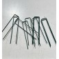 10 Grapas para Jardin, Cesped Artificial, Estacas de Fijacion para Mallas, Clavo Metal Galvanizado