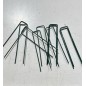 Set di 50 Graffe da giardino, prato sintetico, picchetti di fissaggio per reti, chiodo metallico zincato