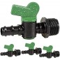 Pack 50 Llaves 16mm x 3/4'' Rosca Macho | Válvula para riego por Goteo Utilizada para conectar Tubo 16mm a Rosca Macho Pack 50 Llaves 16mm x 3/4'' Rosca Macho | Válvula para riego por Goteo Utilizada para conectar Tubo 16mm a Rosca Macho