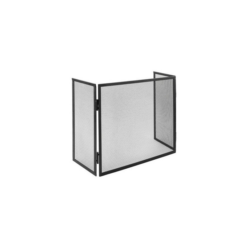 Caminetto Triplo Pannello Parascintille 100x50 cm, Griglia Metallica di Protezione Antiscintille, Schermo di Sicurezza