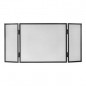 Triple Panel Fireplace Spark Guard 100x50 cm, Metal Spark Guard, Safety Screen