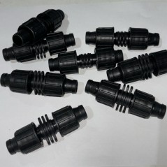 Pack 100 Unión para Cinta de Riego por goteo 16mm I Manguito para conectar dos cintas de riego