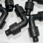 Pack 100 Codo Cinta de Riego Goteo 16mm | Manguito Acodado para Conectar Cintas de Riego | Negro Pack 100 Codo Cinta de Riego Goteo 16mm | Manguito Acodado para Conectar Cintas de Riego | Negro