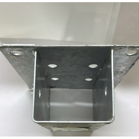 Vierkant-Wandanker aus Metall 9 x 9 x 15 cm, ideal für Garten- und Vierkant-Holzpfosten