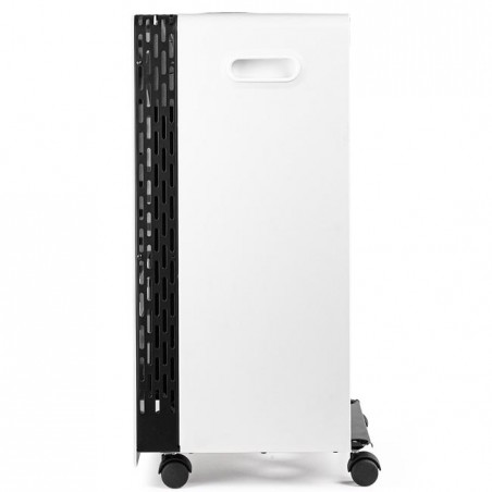 Stufa con tecnologia Orbegozo Blue Flame, frontale in vetro temperato, adatta a gas butano e/o propano [Clase energética A] .