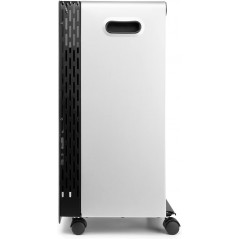 Stufa a gas da terrazza. Finitura nera. Potenza massima: 11000 W. Calore immediato. Funziona a butano/propano. Altezza: 1,36 m.