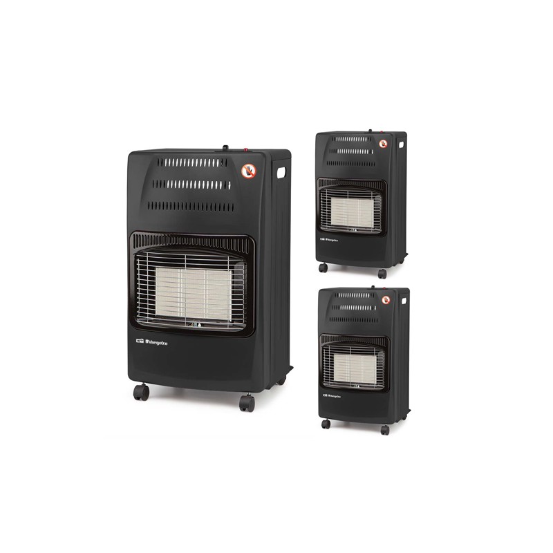 Orbegozo HCE60 4200W Folding Gas Stove. Energy class A. Triple safety system, 42 x 74 x 35 cm, black