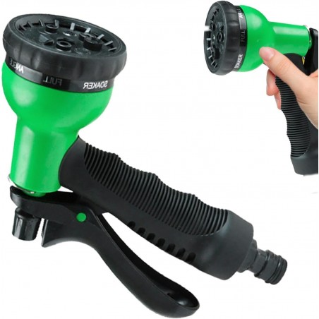 Pistola de água multifuncional ajustável de 8 vias, pistola de água para jardim
