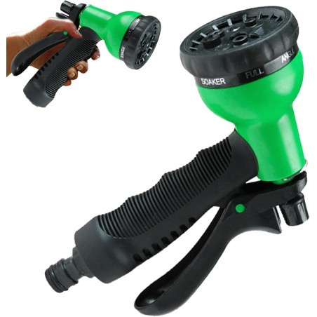 Pistola de água multifuncional ajustável de 8 vias, pistola de água para jardim
