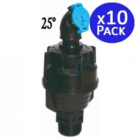 Aspersor de irrigação agrícola circular de 1/2" | Pacote com 10 aspersores de ângulo de 25° com alcance de 8 a 10 m | Irrigação