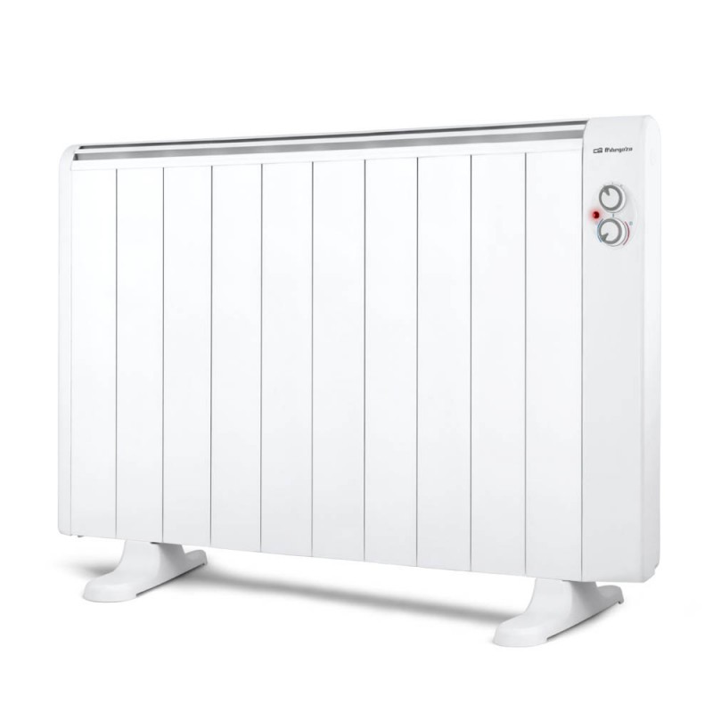 Radiateur Electrique Basse Consommation 10 éléments 1800W Orbegozo, pieds d'appui inclus, télécommande, minuterie