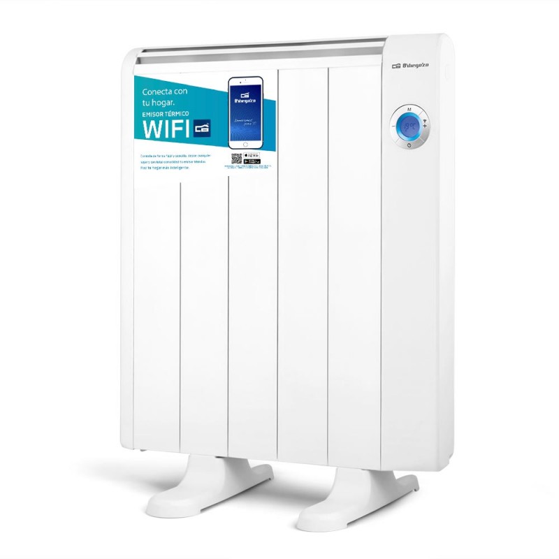 Orbegozo emettitore termico 5 elementi 800W. Connessione wireless WIFI tramite APP. Intervallo di temperatura: 7ºC - 35ºC.