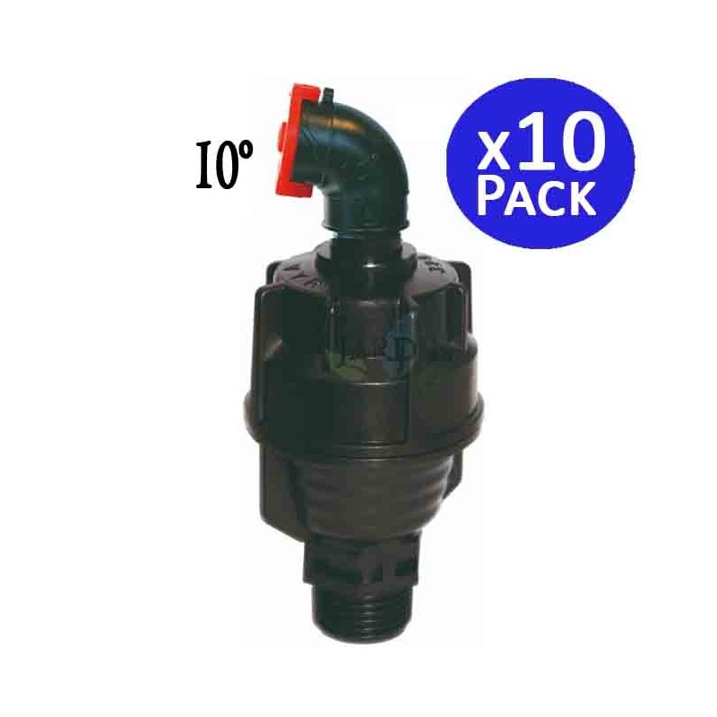 Lot de 10 Arroseur agricole circulaire arrosage 1/2'' angle 10º, portée 8 à 10 mètres Lot de 10 Arroseur agricole circulaire arrosage 1/2'' angle 10º, portée 8 à 10 mètres