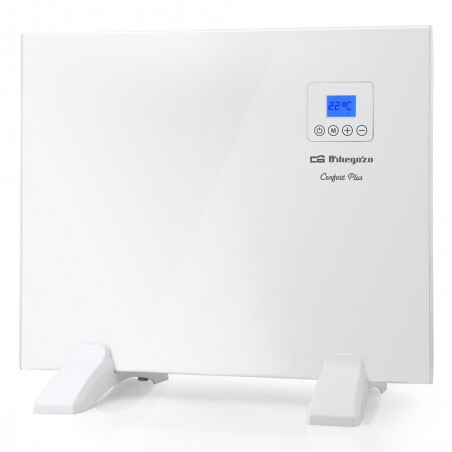  Orbegozo Strahlungsplatte.  LCD Bildschirm.  Digitales Thermostat.  Temperaturbereich: 7 °C – 35 °C.  Leistung: 500W.