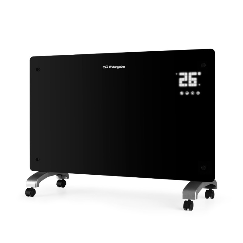 Painel Radiante Wi-Fi Orbegozo de Vidro Preto de 2000 W. Temperatura de 5 a 50 °C, Aplicativo Inteligente, Design Moderno Painel Radiante Wi-Fi Orbegozo de Vidro Preto de 2000 W. Temperatura de 5 a 50 °C, Aplicativo Inteligente, Design Moderno