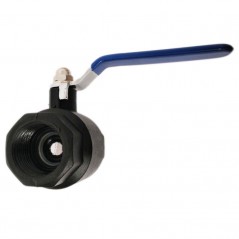 Anti-freeze plumbing ball valve 1'' Black polypropylene, metal handle