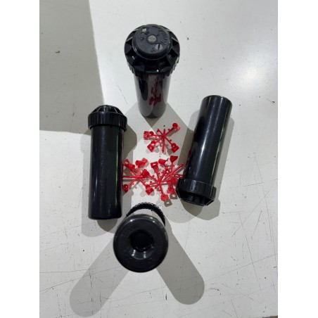 Pack of 10 Minipro 1/2" Sprinklers. Range 5.10 to 9.1 meters. 1/2" female thread. Krain pop-up garden sprinkler.