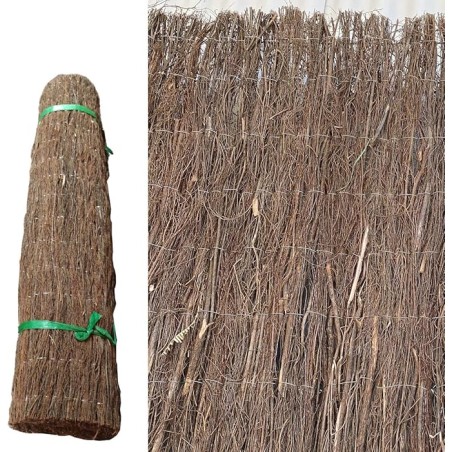 Brezo Ocultación Máxima 2x3 m | Cerramiento Natural 3 Capas de Brezo + Fibra de Coco | Valla de Ocultación 100% para Jardin