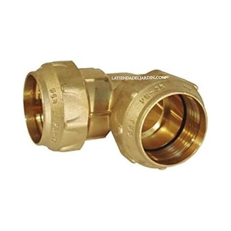 Brass elbow for polyethylene pipe, measure to choose