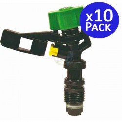 Set di 10 Irrigatore a pulsazione, irrigatore per prato, irrigatore circolare agricolo 1/2'' antigelo, portata da 8 a 10 m