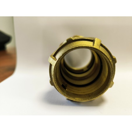 Pack of 4 40mm brass sleeves for 40mm polyethylene pipe, 40mm brass fittings, 40mm brass couplings Aenor