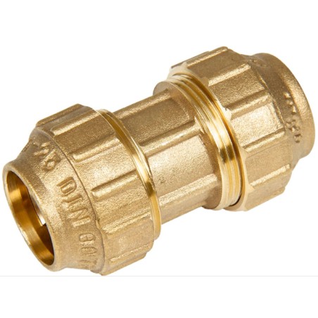 Manguito de Latón 63mm para tuberia de polietileno 63 mm, accesorio de laton 63mm, Enlace de latón 63 mm Aenor