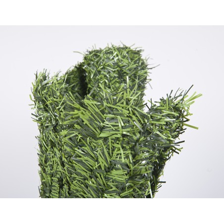 Cerca viva artificial para jardim 1x3 m | Cerca viva de folhas finas em dois tons | Cerca viva com tela de 95% | Cerca viva arti