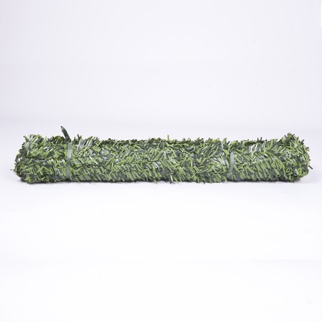 Sebe artificial bicolor de folhas largas, 110 hastes, 1 x 3 metros, 95% de ocultação, verde
