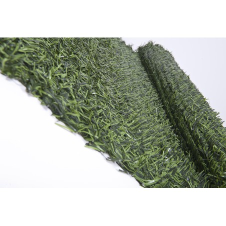 Künstliche zweifarbige Laubhecke, 110 Stäbe, 2 x 3 Meter, 95 % Verdeckung