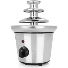 Orbegozo 3-tier chocolate fountain. Stainless steel body and fountain. Keep-warm function. 32W power.