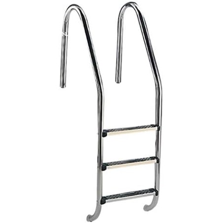 Escalera con pasamanos Standard para piscinas enterradas, acero inoxidable AISI-304, peldaños a elegir