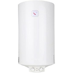 Elektrischer Warmwasserbereiter von Orbegozo. 30 Liter Fassungsvermögen. Maximale Temperatur 75 °C. Vertikale Installation. Geri