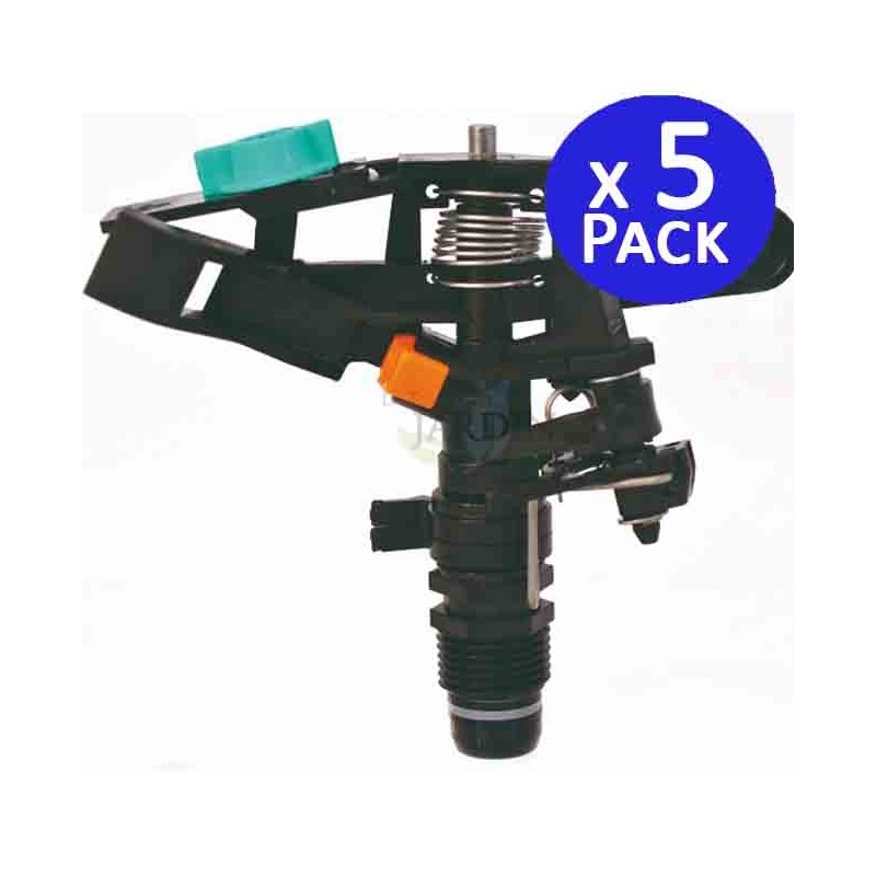 Pack 5 Aspersores Agrícolas Sectoriales 1/2", Alcance 10 a 13 m, Riego Profesional Pack 5 Aspersores Agrícolas Sectoriales 1/2", Alcance 10 a 13 m, Riego Profesional