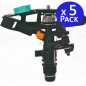 Pack 5 Aspersores Agrícolas Sectoriales 1/2", Alcance 10 a 13 m, Riego Profesional Pack 5 Aspersores Agrícolas Sectoriales 1/2", Alcance 10 a 13 m, Riego Profesional