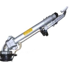 Agrar-Sprinkler Kronos Metall mit Flansch. Einstellbarer Bewässerungswinkel. Reichweite 40 bis 78 m. Impuls-Sprinkler, Bewässeru