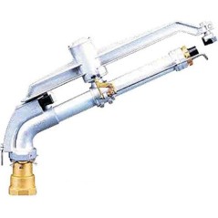 Agrar-Sprinkler 3'' Ranger Metall. Einstellbarer Bewässerungswinkel. Reichweite 32 bis 65 m. Impuls-Sprinkler, Bewässerungsrohr