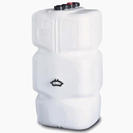 Serbatoio quadrato per benzina/diesel da 600 litri omologato. Misure: Lunghezza 74 cm, Larghezza 74 cm, Altezza 135 cm