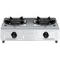 Hornillo de gas Vitrokitchen 2 quemadores. Acero inoxidable.