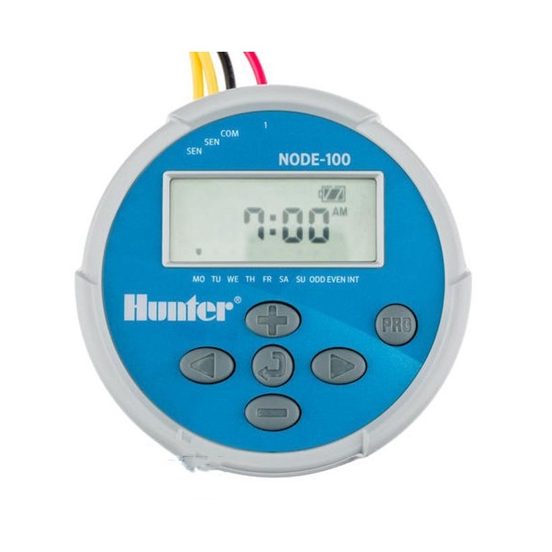 Programador de riego a pilas NODE100 Hunter, temporizador para riego eficiente y controlado Programador de riego a pilas NODE100 Hunter, temporizador para riego eficiente y controlado
