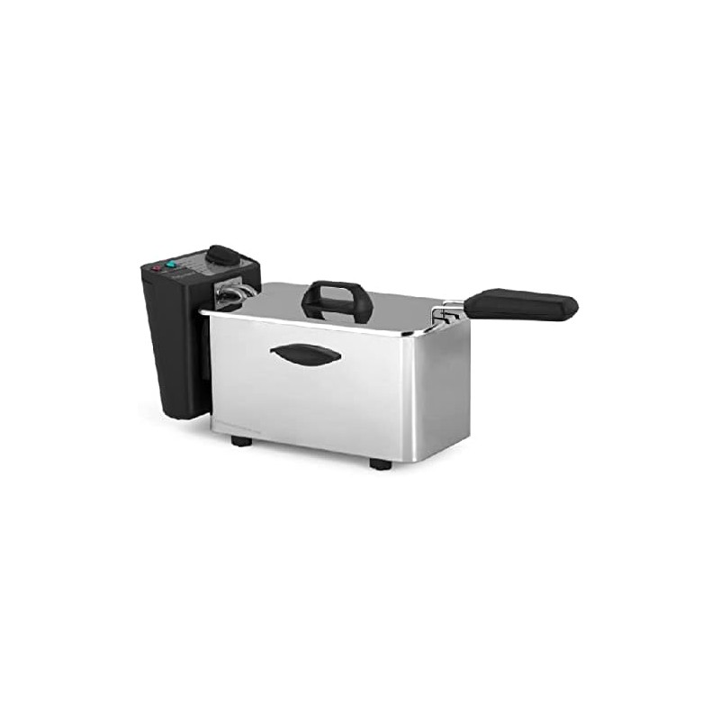 Orbegozo Professional Stainless Steel Deep Fryer. 3.5-liter capacity. Adjustable thermostat. 2000 W power.