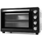 Forno elétrico de mesa de 45 litros, convecção e grelha para assar, 2000 W, temporizador, 54,5 x 44 x 35 cm, preto Forno elétrico de mesa de 45 litros, convecção e grelha para assar, 2000 W, temporizador, 54,5 x 44 x 35 cm, preto