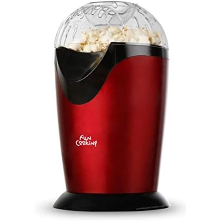 Machine à pop-corn à air portable Orbegozo 1000W sans huile ni graisse, cuillère doseuse, couvercle transparent