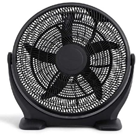 Ventilador de suelo estilo industrial Orbegozo, 3 velocidades, inclinación regulable, 80W.