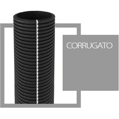 Tube annelé 40mm 25 mètres | Tuyau annelé avec certificat AENOR utilisé pour la conduite de câbles électriques