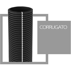 Tubo corrugado 40mm 25 metros | Tuberia corrugada con Certificado Aenor utilizada para conducción de cables electricos