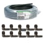 Tubo Rain Bird SPX-Flex de 30 metros para instalação de sprinklers + 10 cotovelos de nivelamento para sprinklers de 16 mm x 3/4'